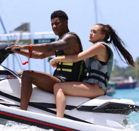 Claire Rashford's brother, Marcus Rashford with his girlfriend, Lucia Loi.